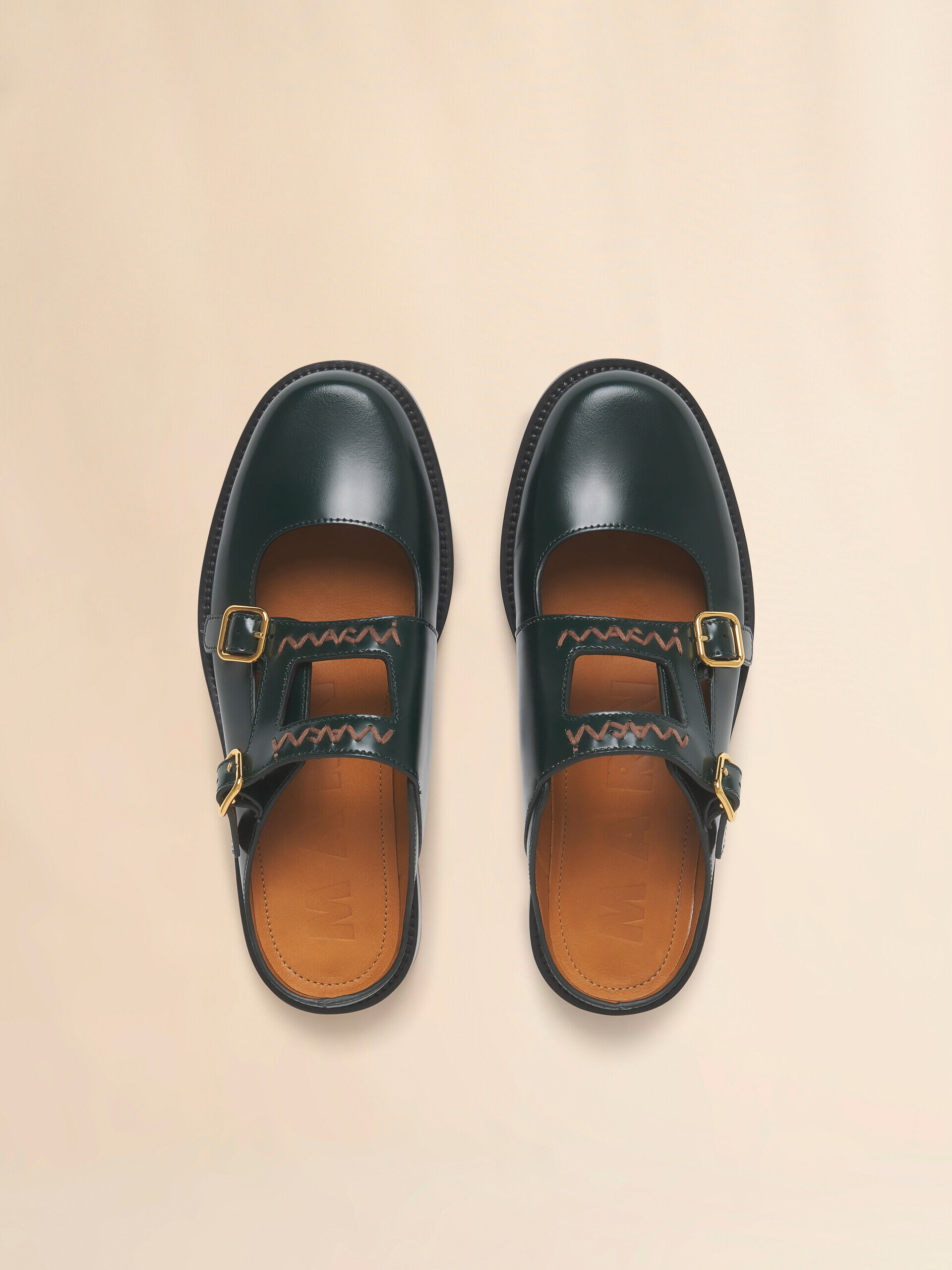 MARNI Tストラップフラットシューズ Tストラップシューズ スエード風ブラック | hanamikoji shoes - 花見