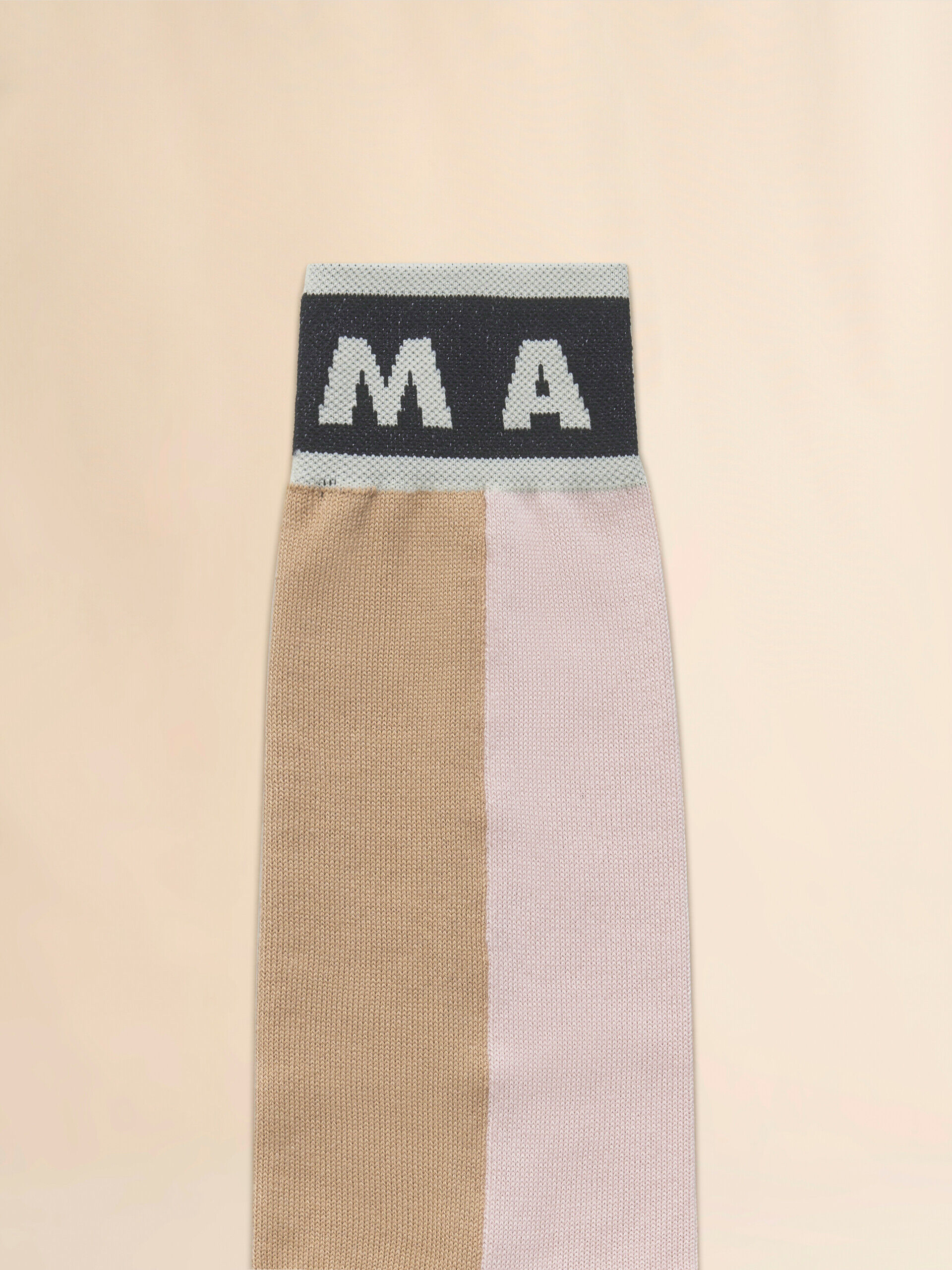 【国内即発】MARNI カラーブロック コットン製ソックス Pink colour-block cotton socks | Marni