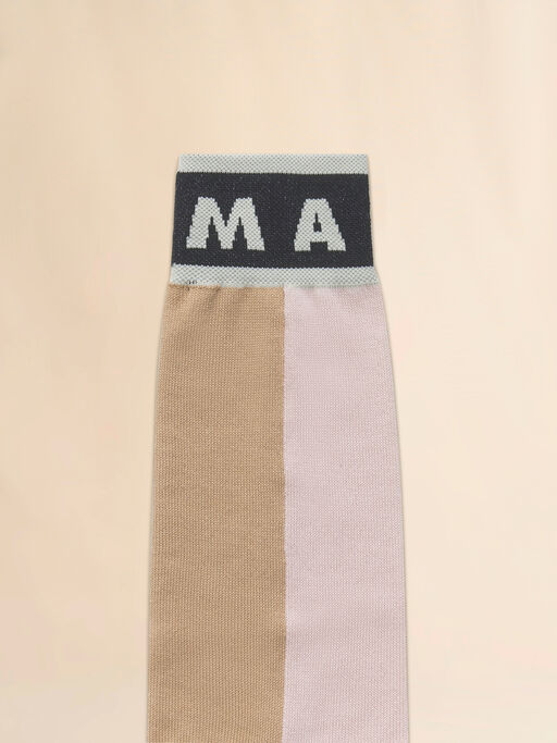 Pink colour-block cotton socks - Socks