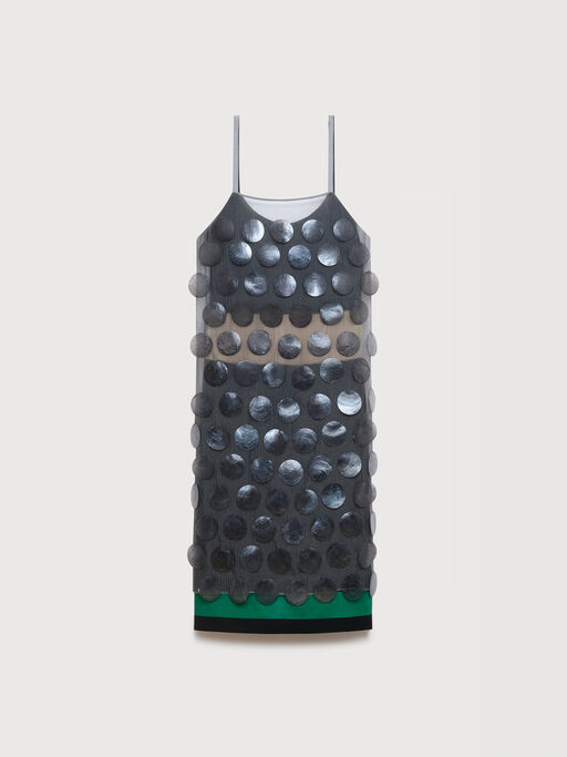 Blue mother-of-pearl maxi sequin dress - Dresses