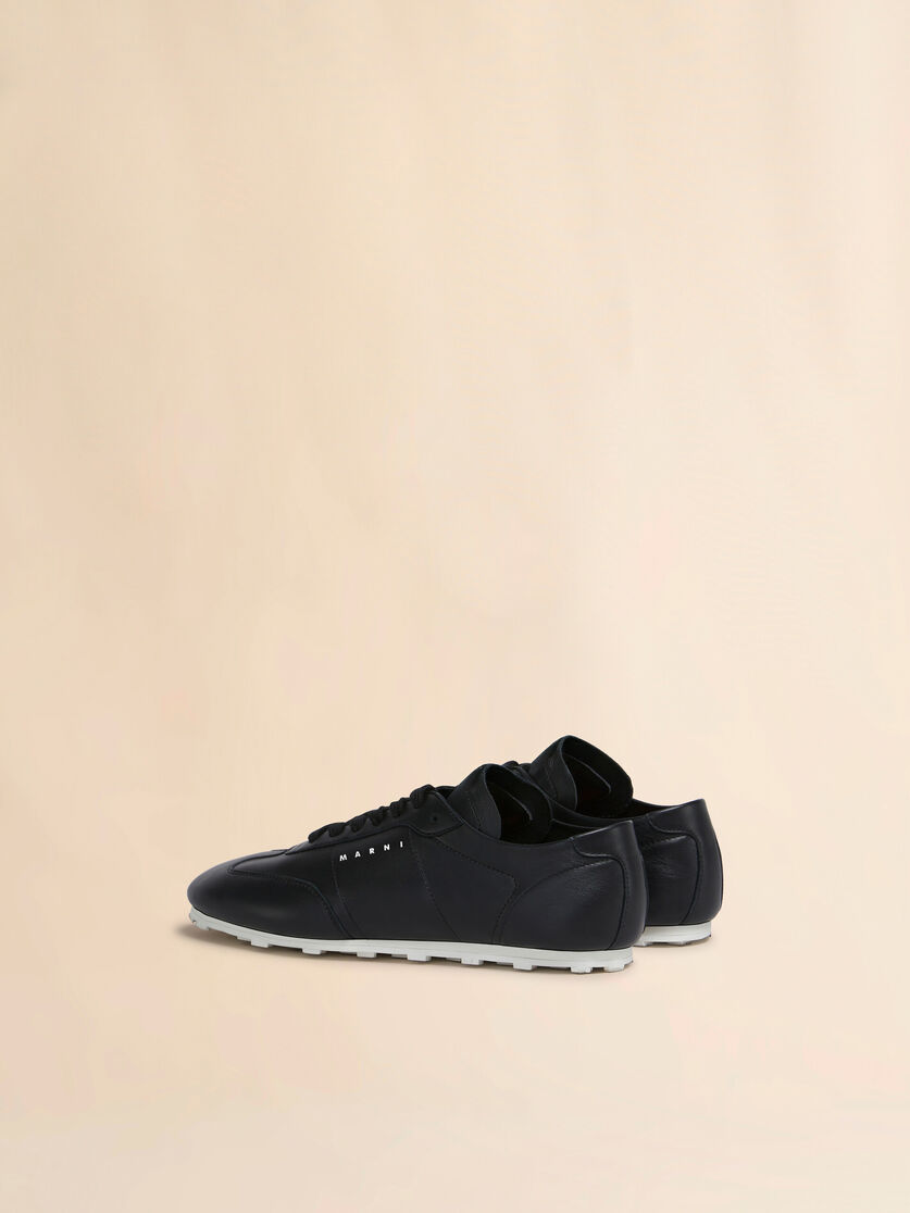 Black nappa leather Softy Soccer sneaker - Sneakers - Image 3