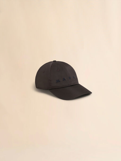 Brown twill baseball cap with logo - Hats
