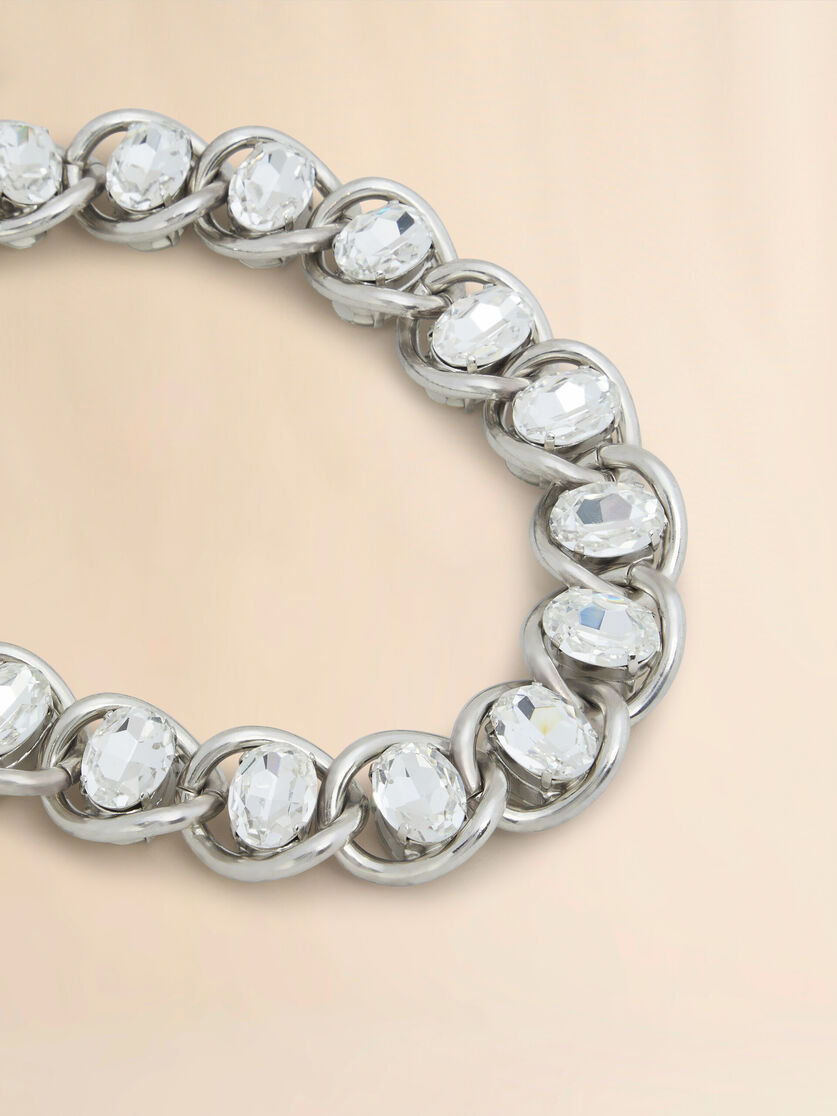 Chunky chain necklace with rhinestones - Necklaces - Image 2
