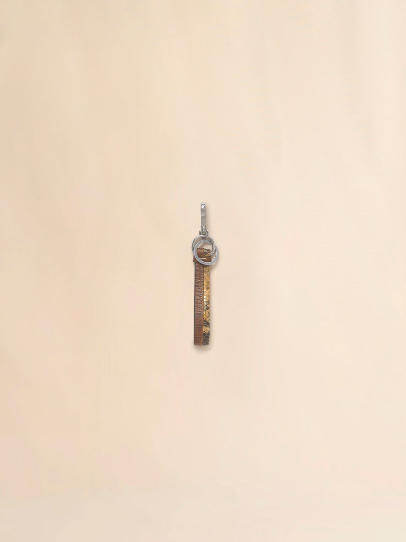Yellow leather keyring with Marni Mending - Key Rings - Image 2