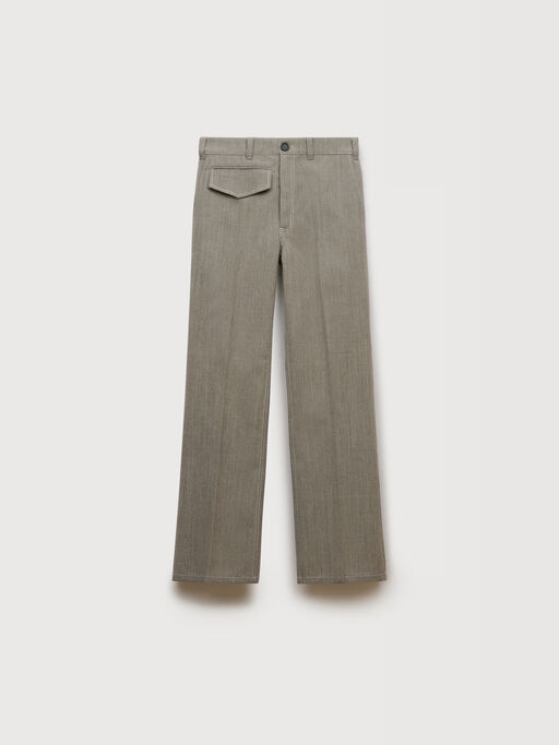 Grey wool trousers with pocket - Pants