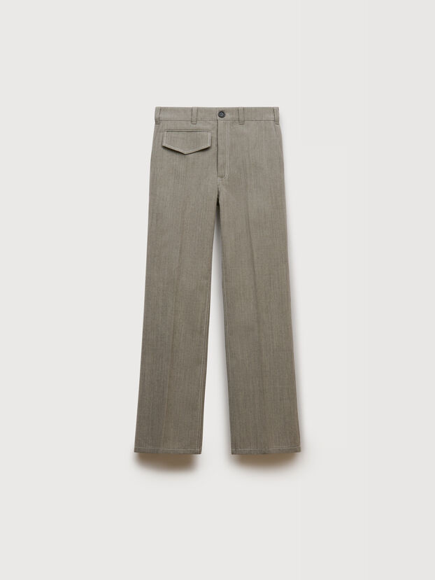 Grey wool trousers with pocket - Pants