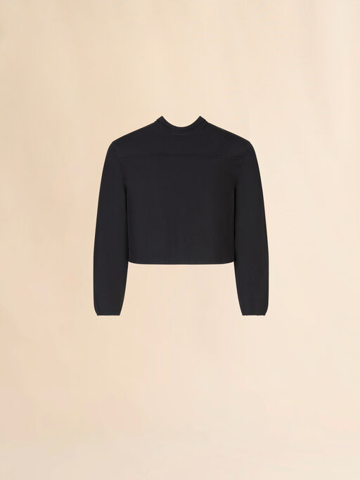 Camicia in popeline nero modello back-to-front - Camicie