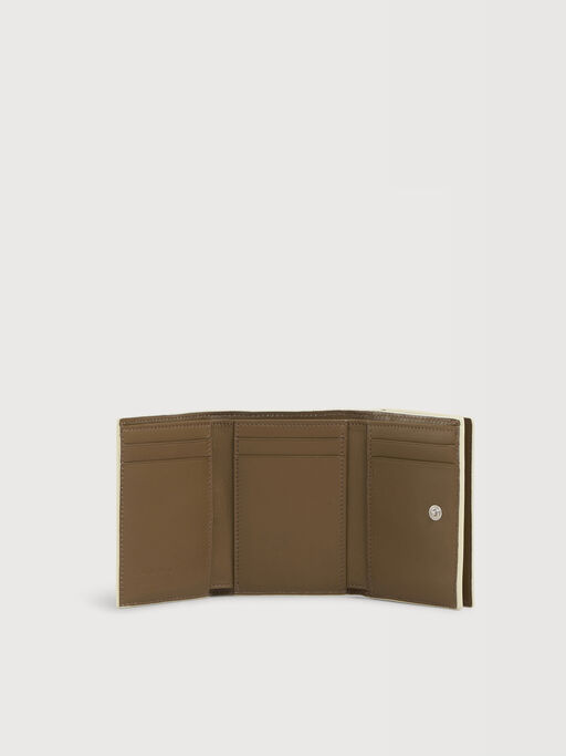 Ivory leather trifold wallet with Marni Mending - Wallets