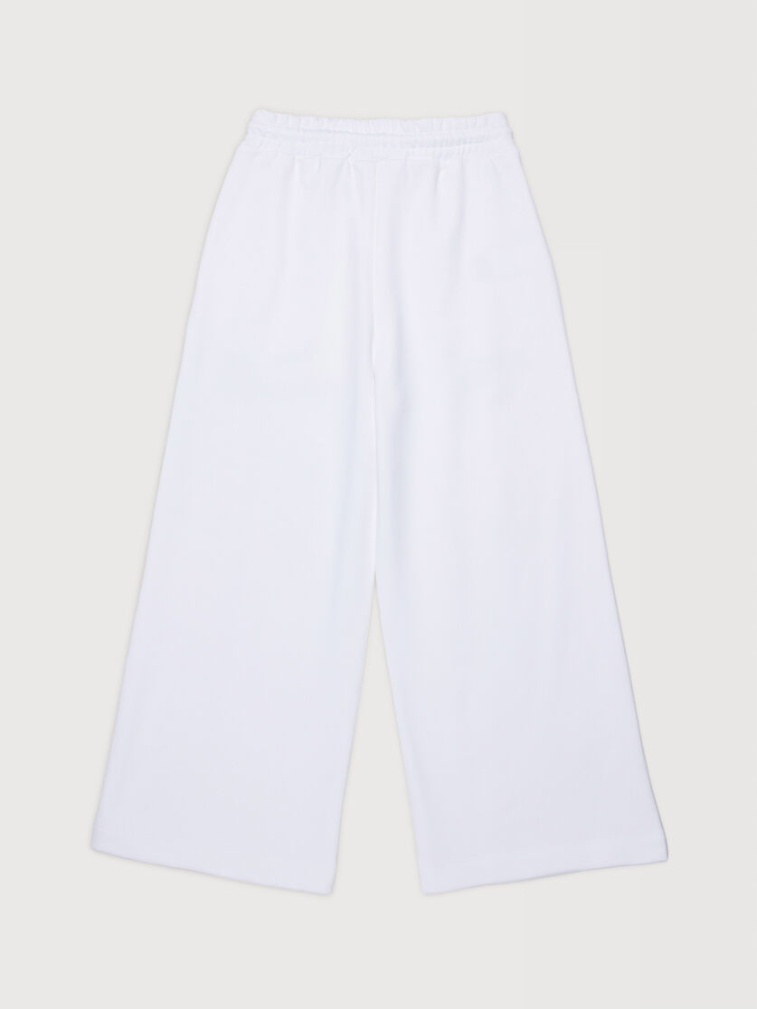 White cotton sweatpants with micro Marni print, Image 2