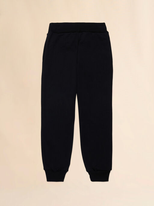 Black cotton joggers with Marni print - Pants