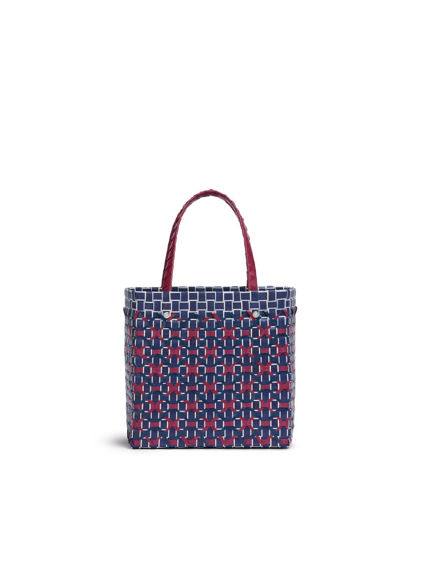 ブルー レッド MARNI MARKET Criss-Cross ミニ バスケットバッグ - ショッピングバッグ - Image 3