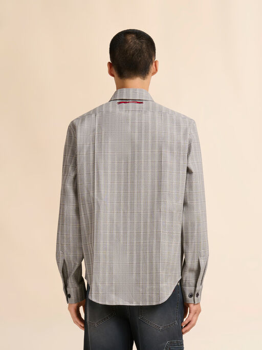 タータンCheck ブラウン ウールシャツ - シャツ