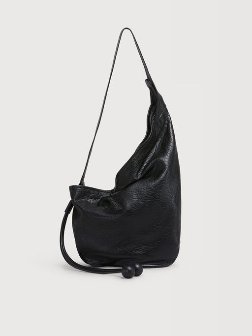 Small black nappa Hobo bag - Shoulder Bag
