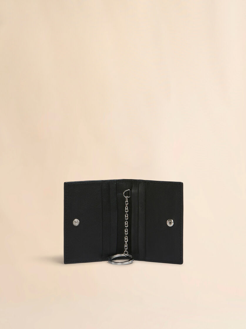 Black leather key holder with Marni Mending - Wallets - Image 2