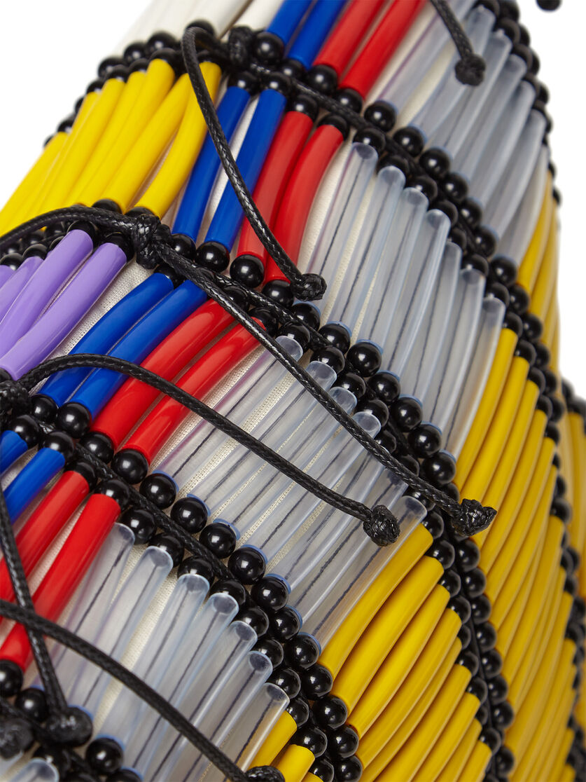 Cojín mediano MARNI MARKET de PVC de color blanco, lila, amarillo, rojo y negro - Muebles - Image 3