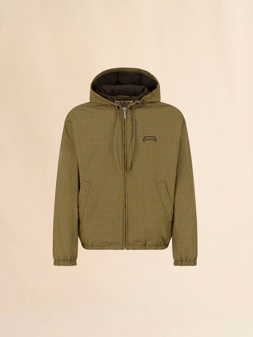 Yellow and black checked nylon jacket with Trunkaroo logo - Jackets - Image 1