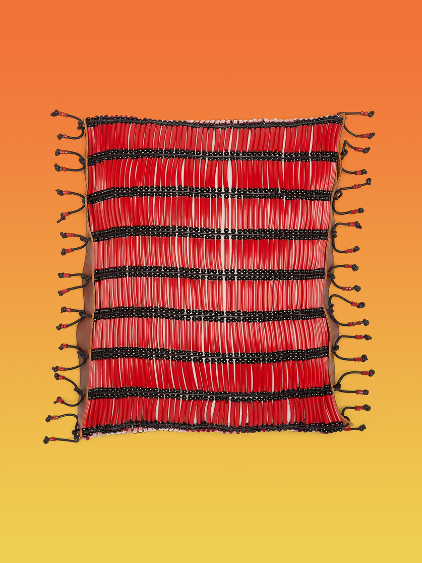 Red and Black MARNI MARKET large cushion - Furniture - Image 1