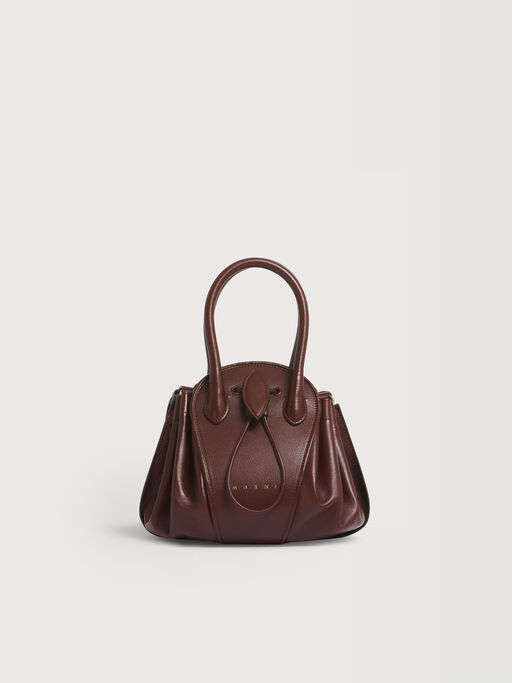 Brown leather Tulipea small handbag - Shoulder Bags