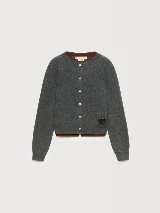 Cardigan gris en cachemire - pulls