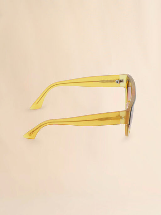 Translucent yellow Zimura sunglasses - Optical