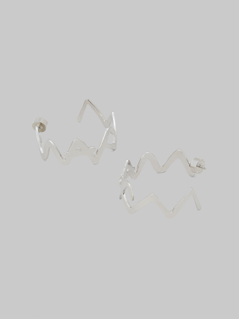 Palladium metal Marni Symbol earrings - Earrings - Image 4