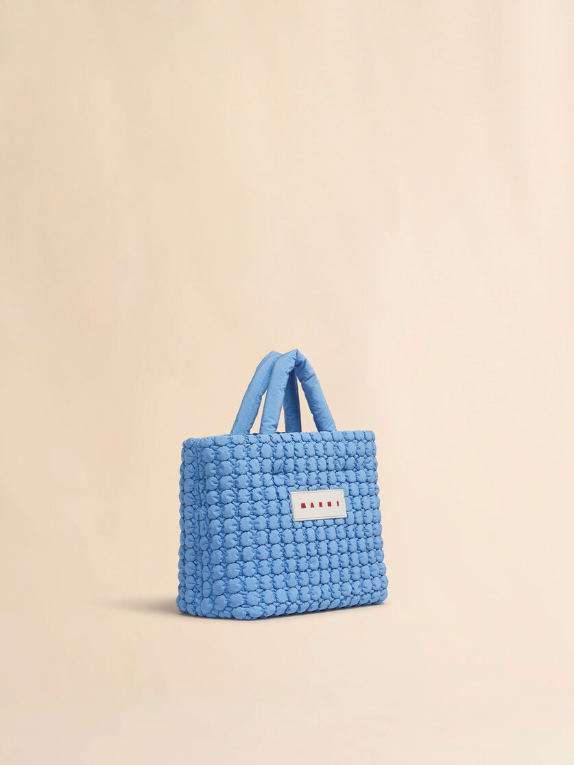 Light blue nylon Puff small tote bag - Handbag - Image 6