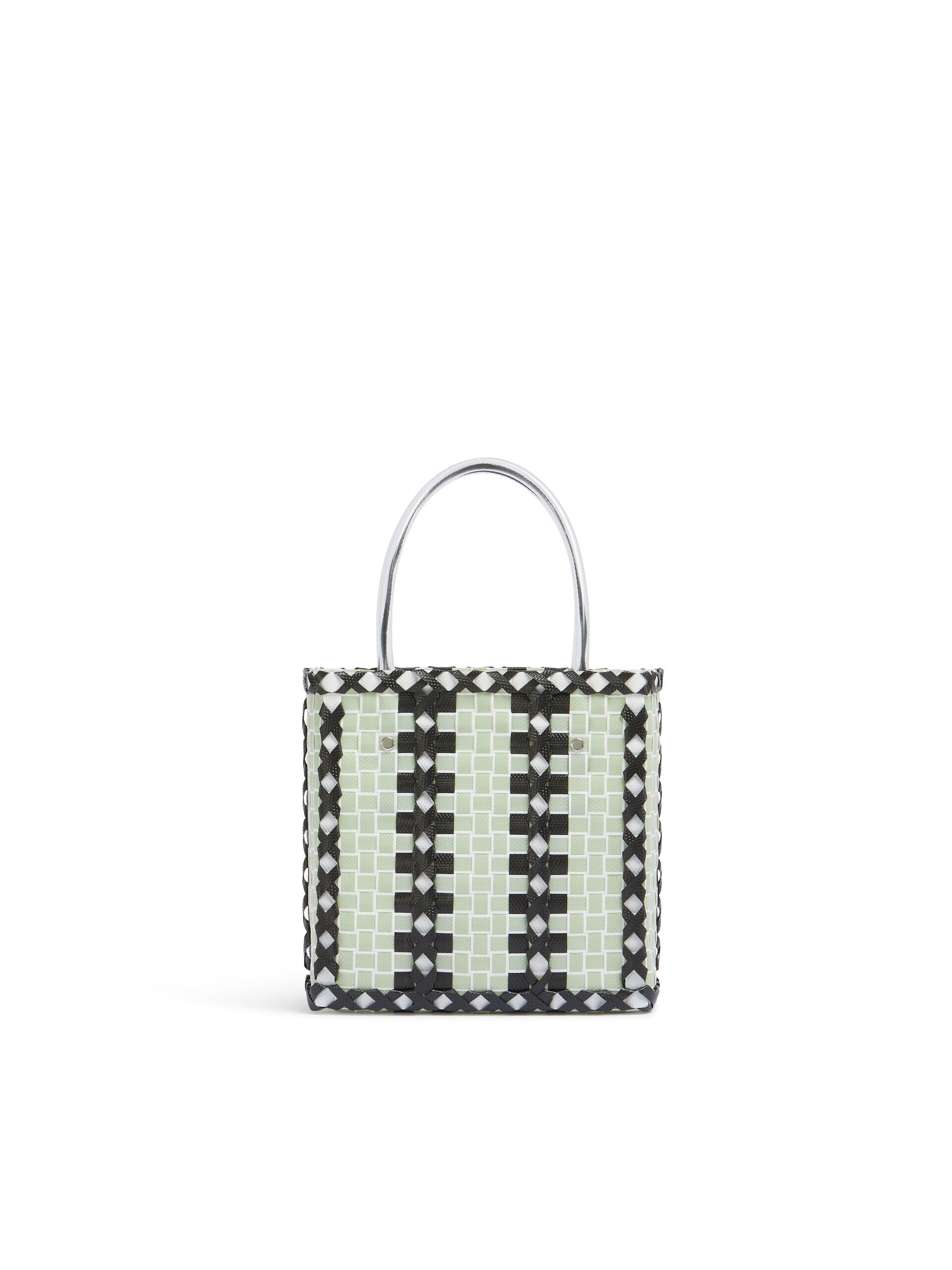 ペールグリーン MARNI MARKET コントラストトリム バスケット