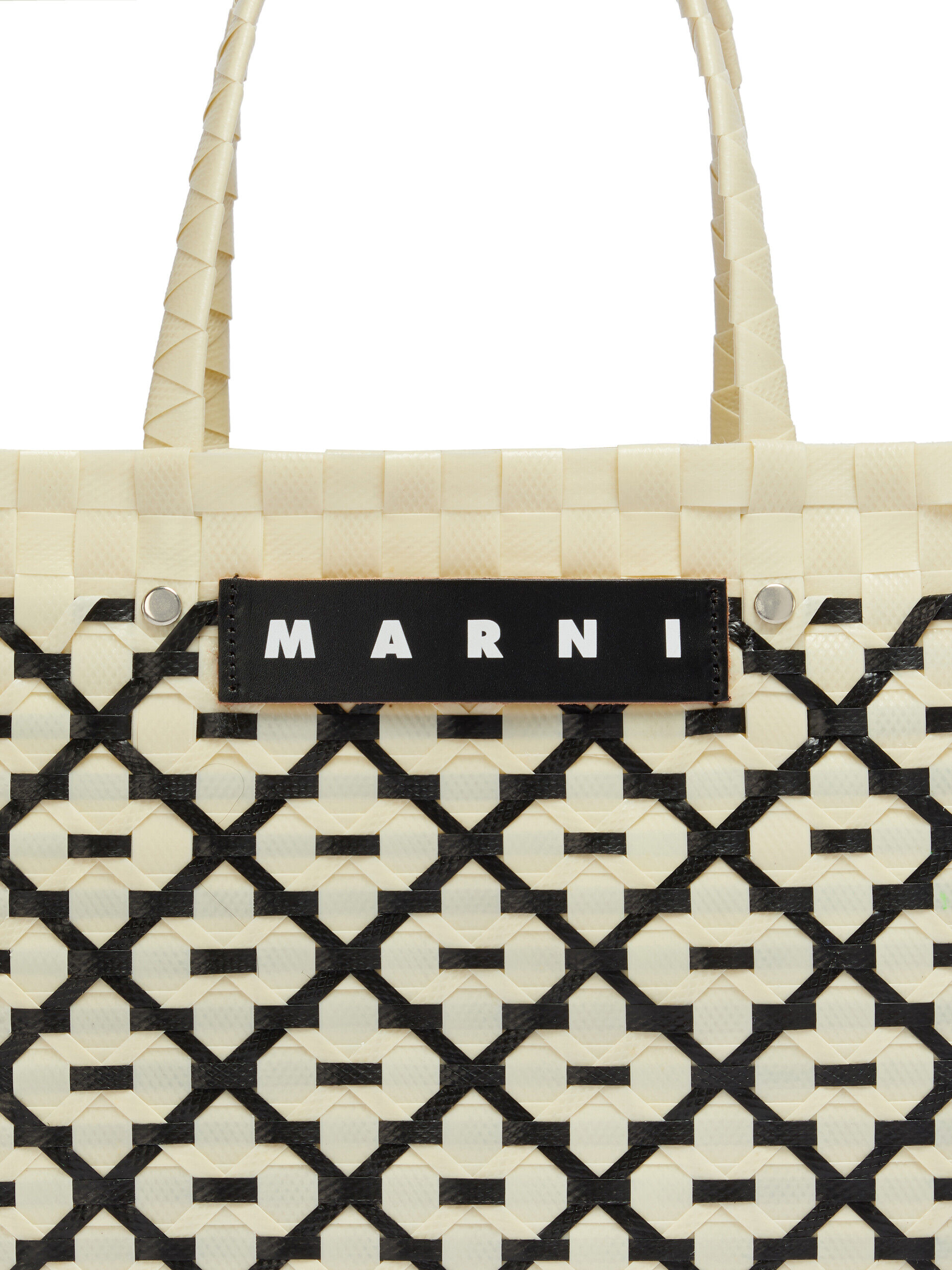 アイボリー MARNI MARKET Criss-Cross ミニ バスケットバッグ