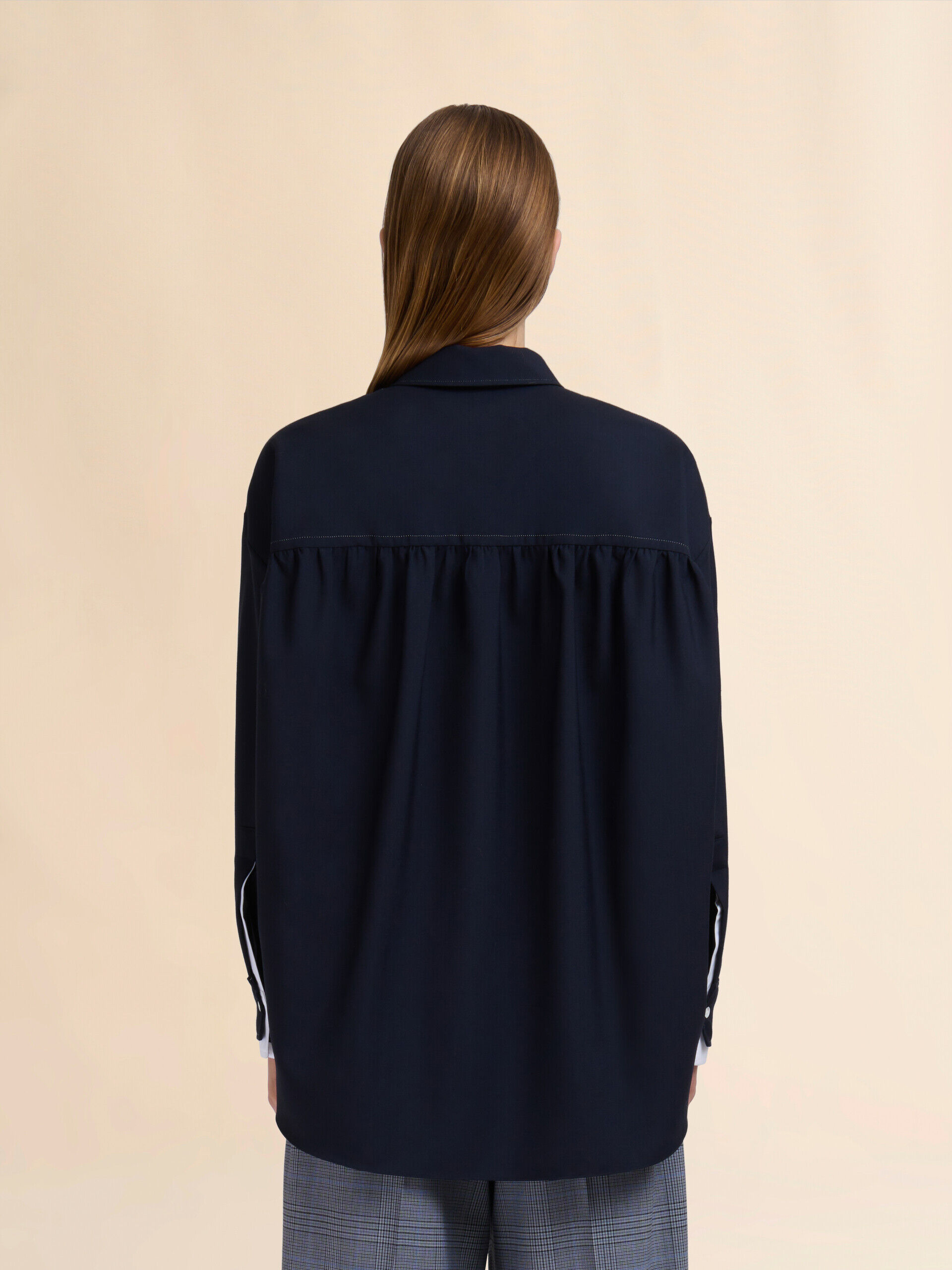 ブラック トロピカルウール製シャツ ダブルカフス付き | Marni