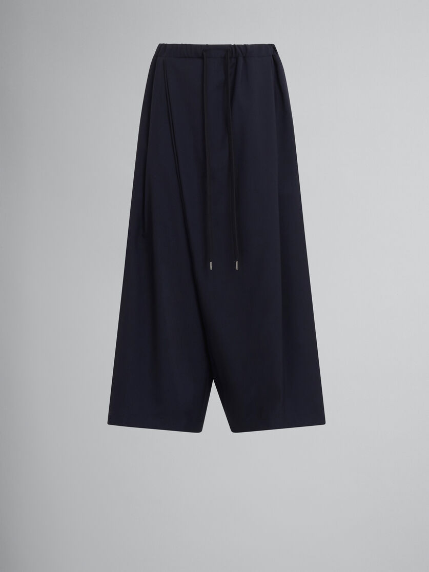 Karate pants in light blue tropical wool - Pants - Image 1