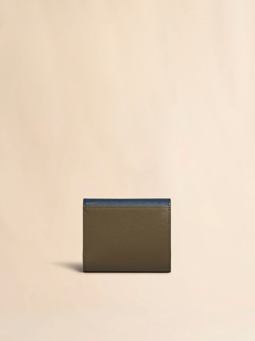 Light green white and brown saffiano leather wallet - Wallets - Image 3