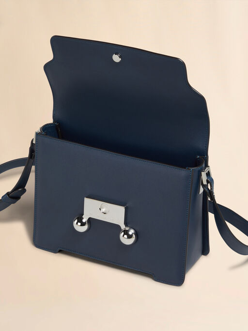 Deep blue leather Trunkaroo medium shoulder bag - Shoulder Bags