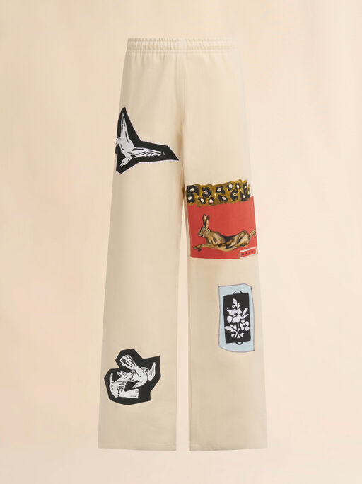 Cream organic bull denim trousers - Pants