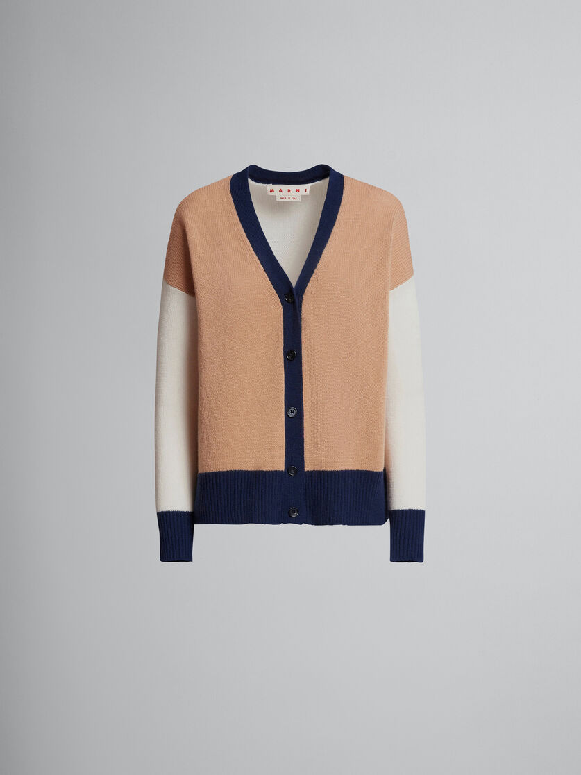 Colorblock cashmere cardigan - Pullovers - Image 1