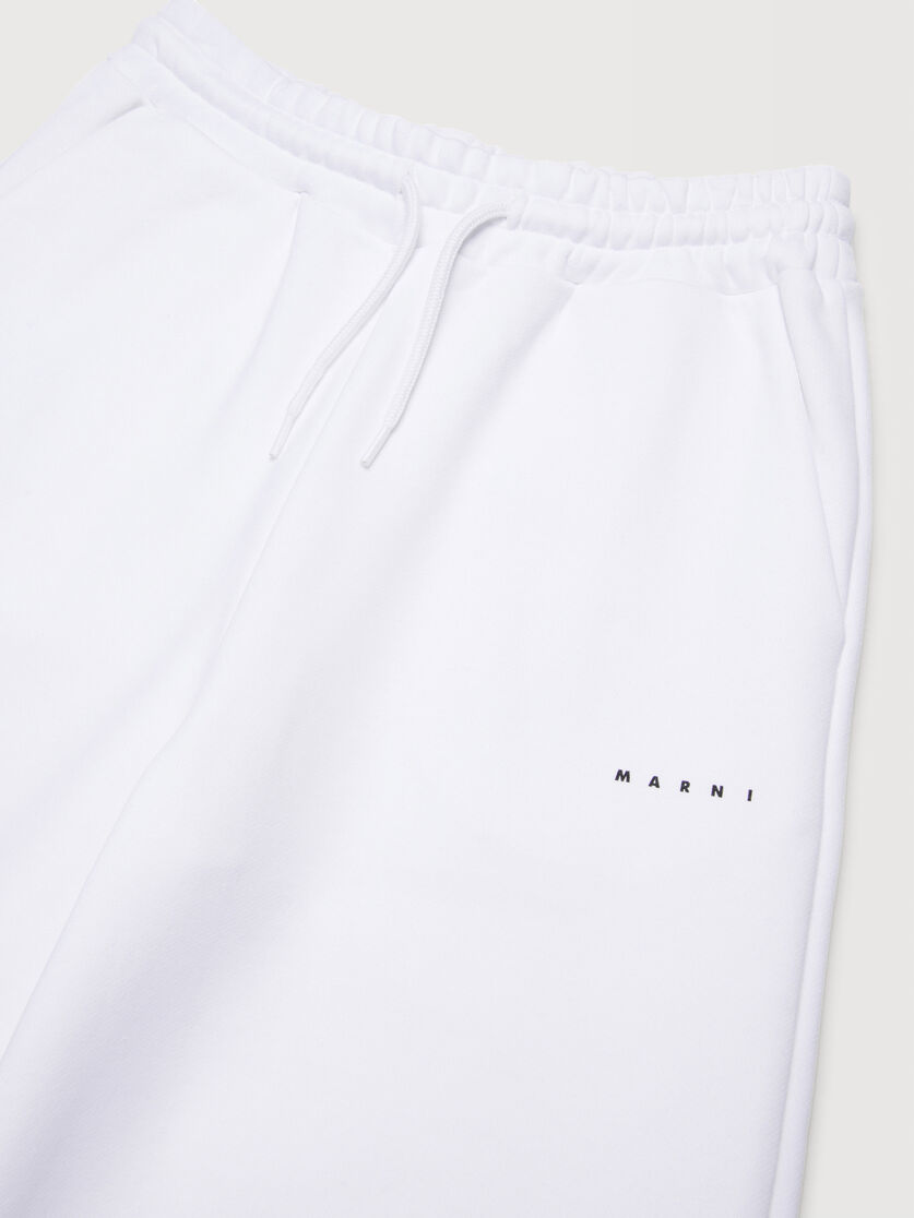 White cotton sweatpants with micro Marni print, Image 3