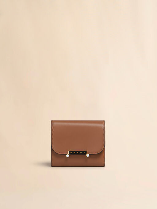 Brown leather Envelope trifold wallet - Wallets