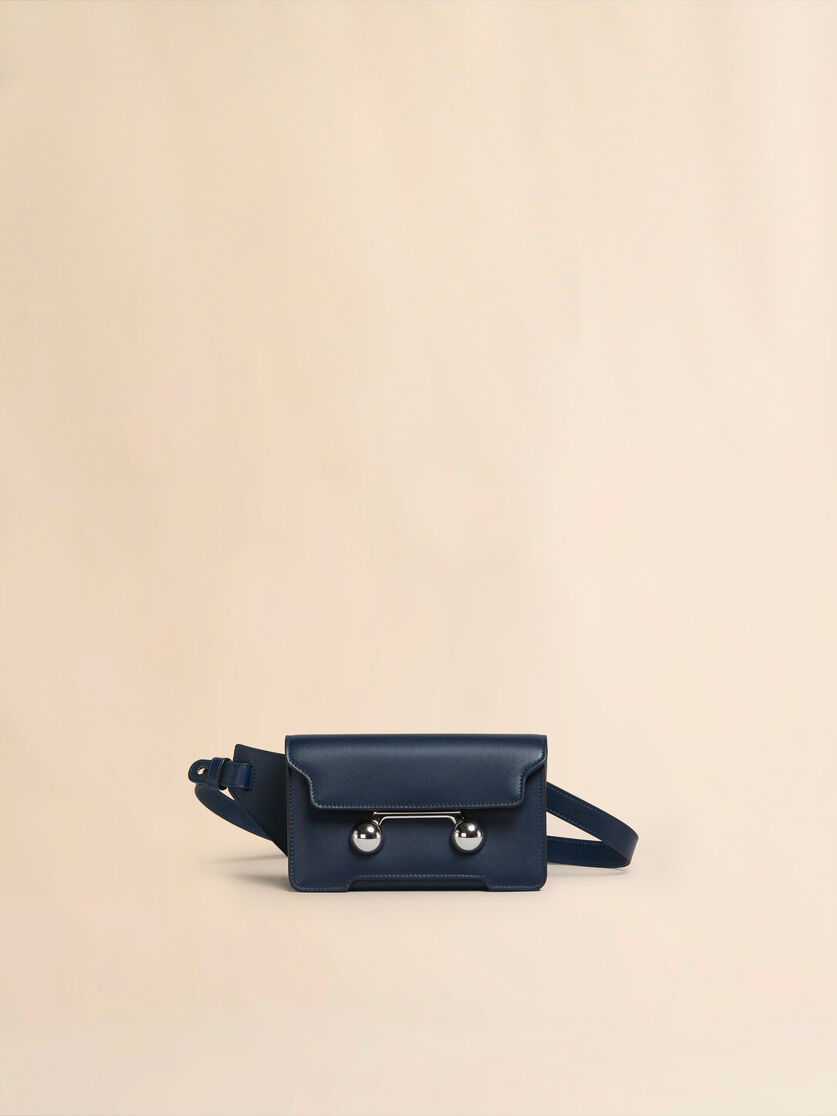 Deep blue leather Trunkaroo crossbody bag - Belt Bags - Image 1