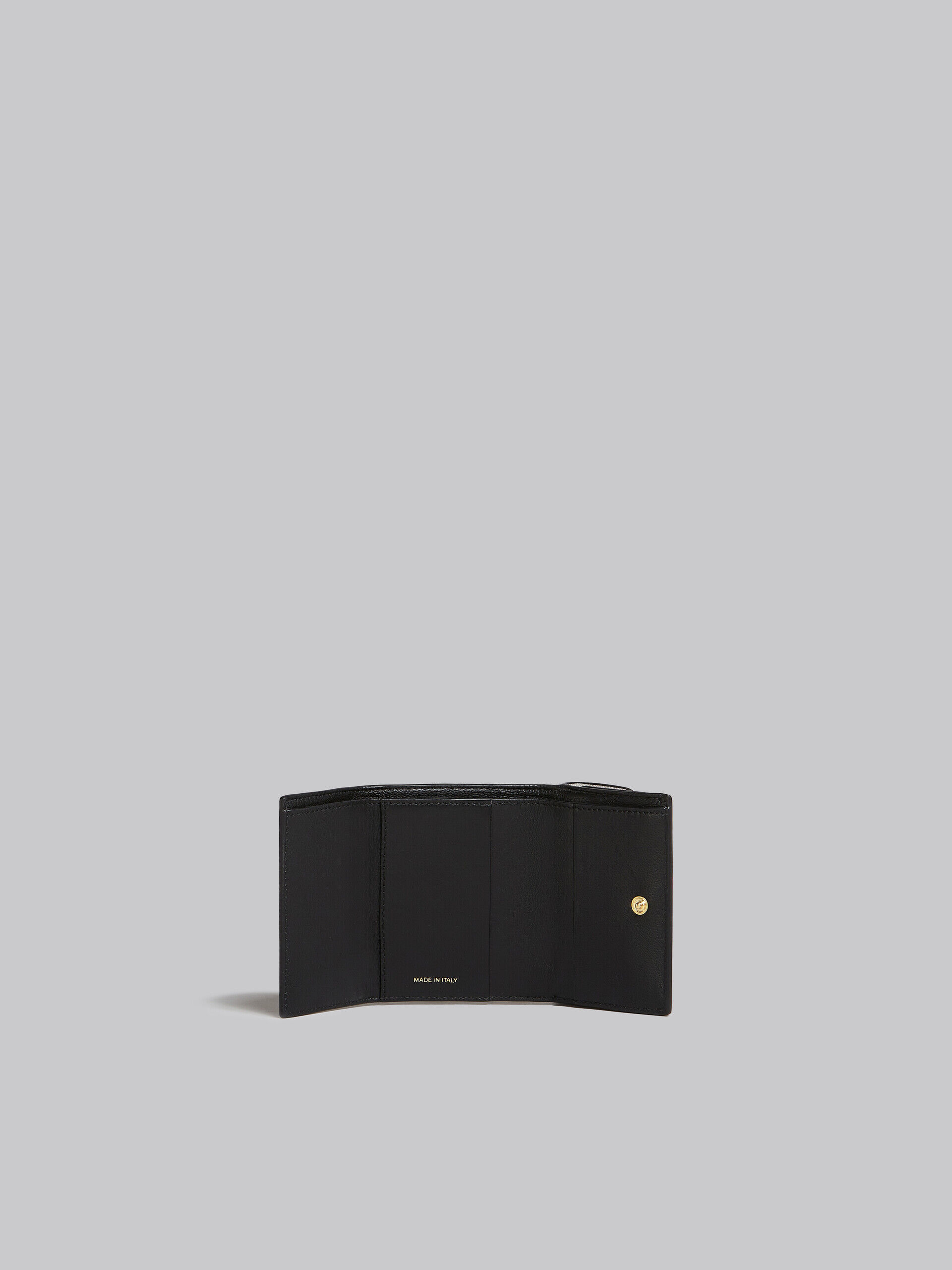 ホワイト、オレンジ、ベージュ レザー製三つ折りウォレット | Marni