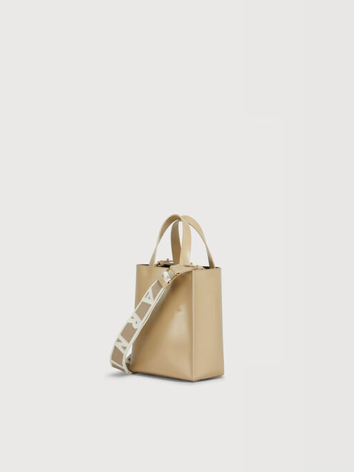Museo Bag Mini en piel beige - Bolsos shopper