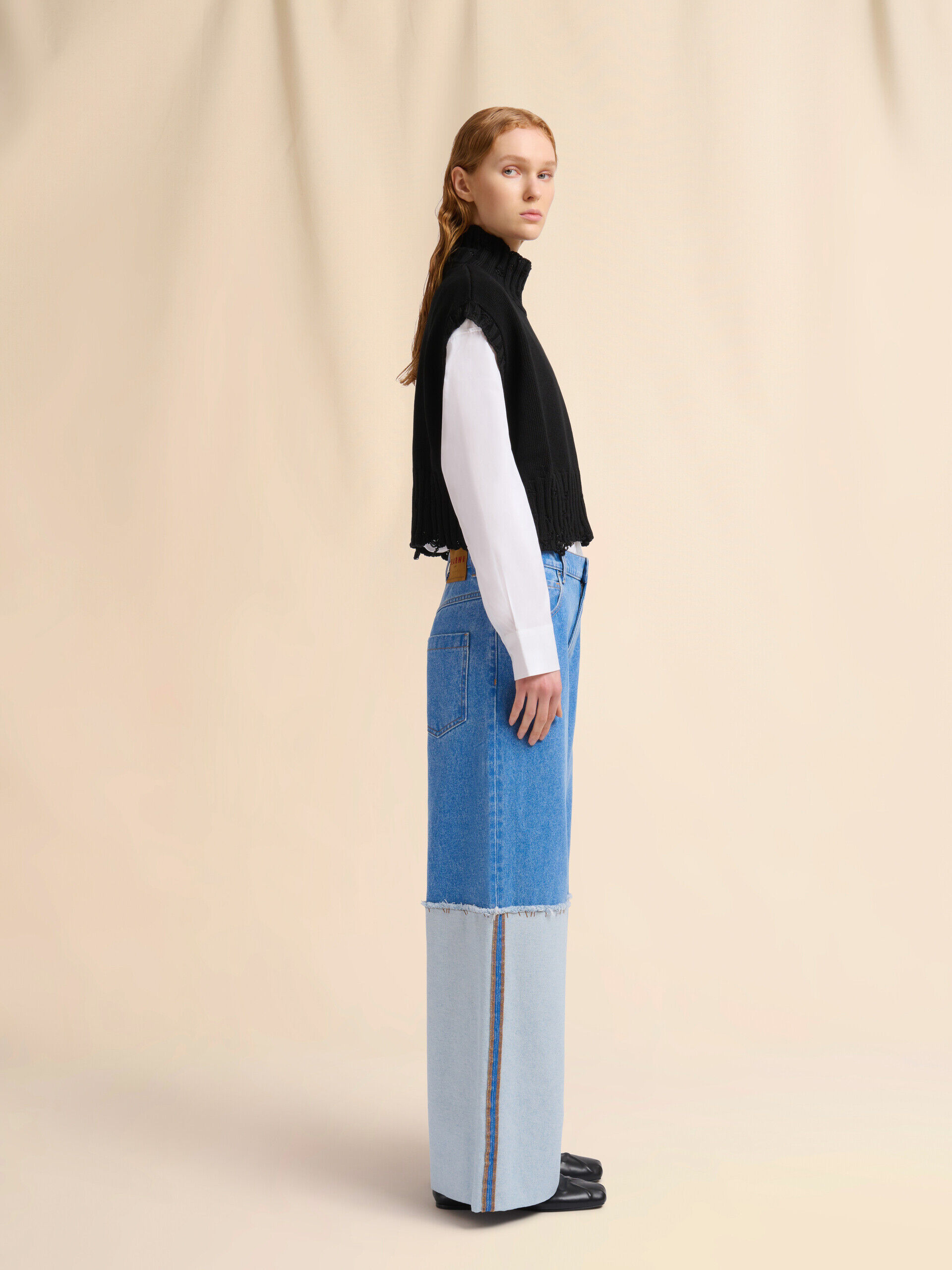 Black cotton cropped vest | Marni