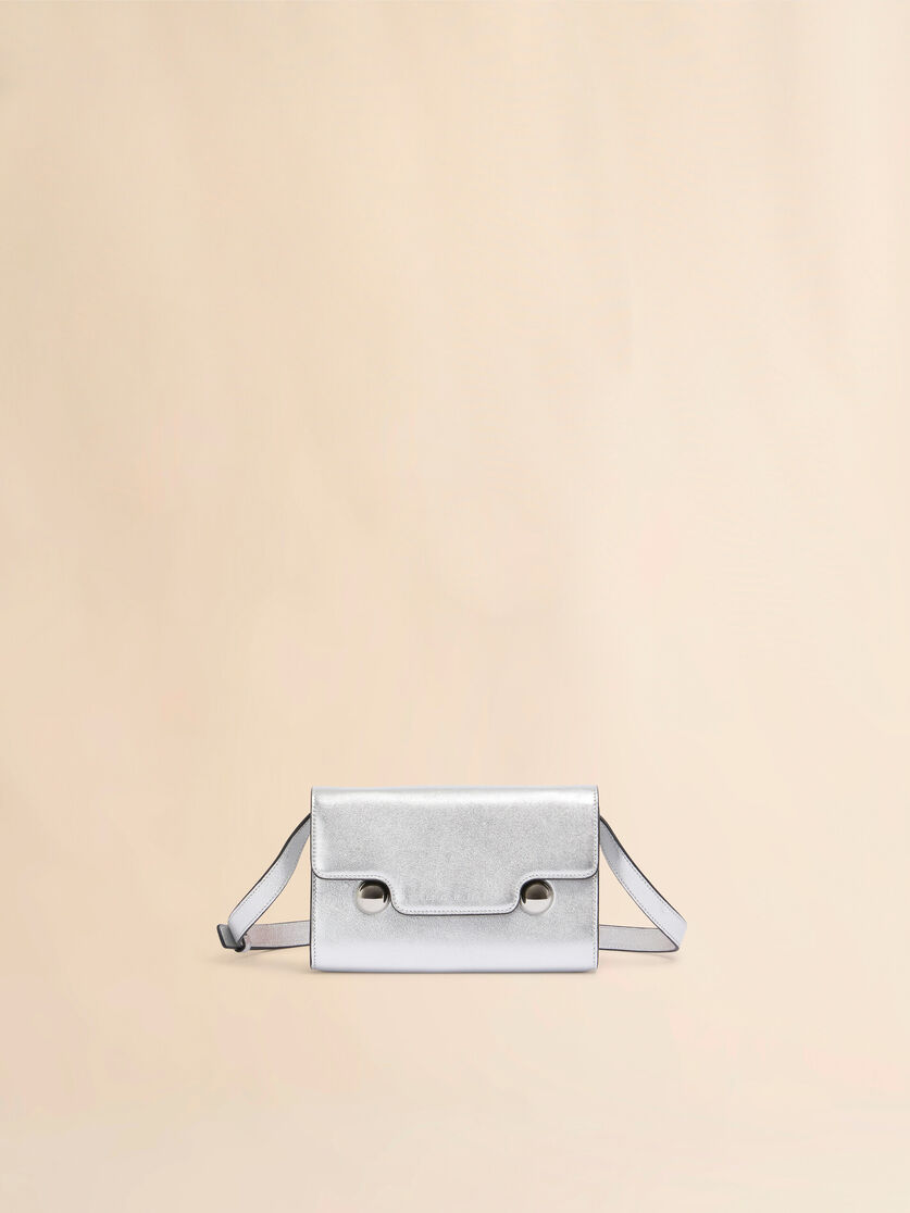 Silver leather Trunkaroo clutch - Pochette - Image 1
