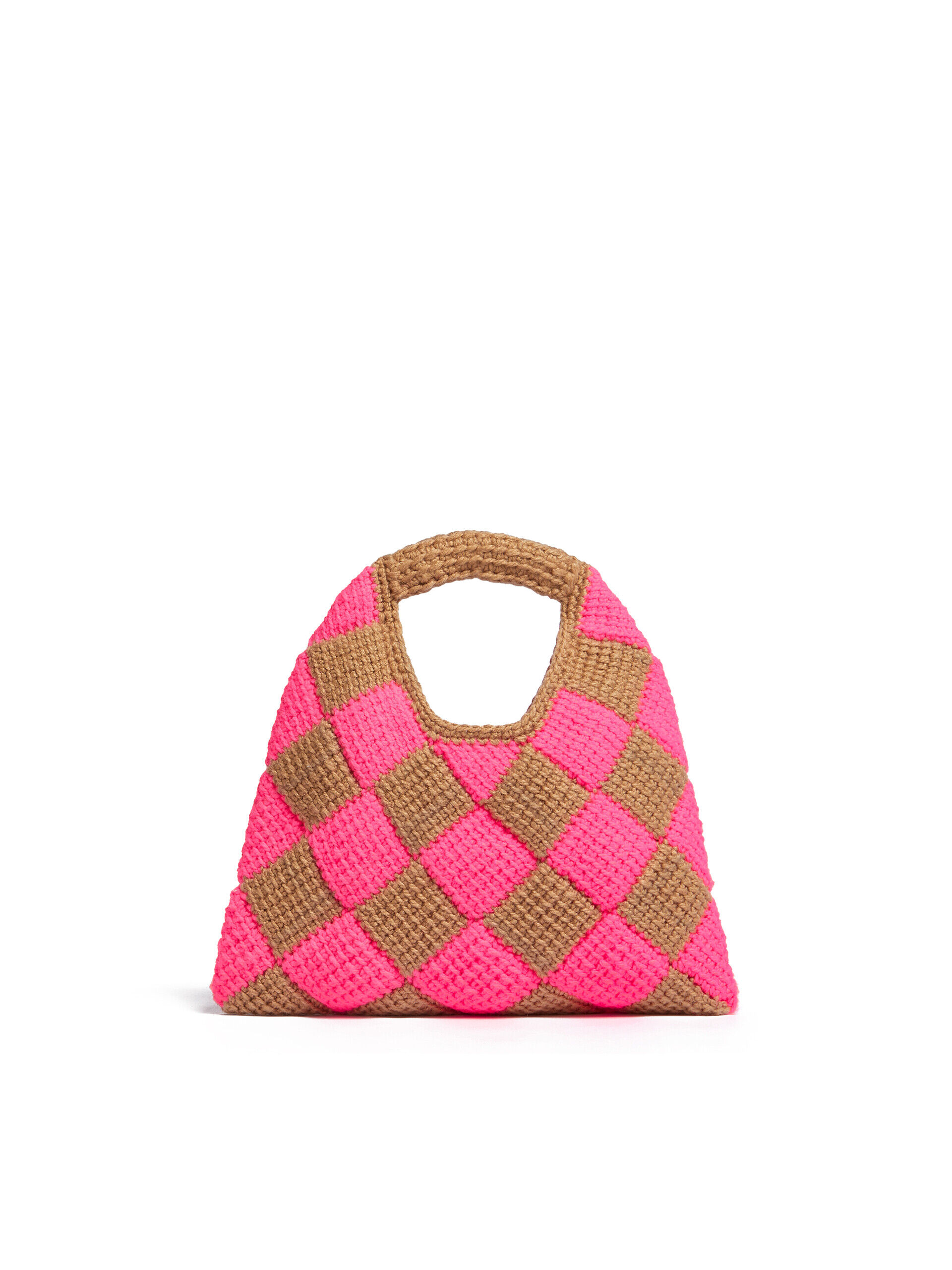 ピンク＆ブラウン MARNI MARKET DIAMOND テックウールバッグ ミニ | Marni