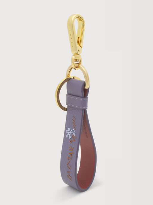 Purple leather keyring with Marni Mending - Key Rings