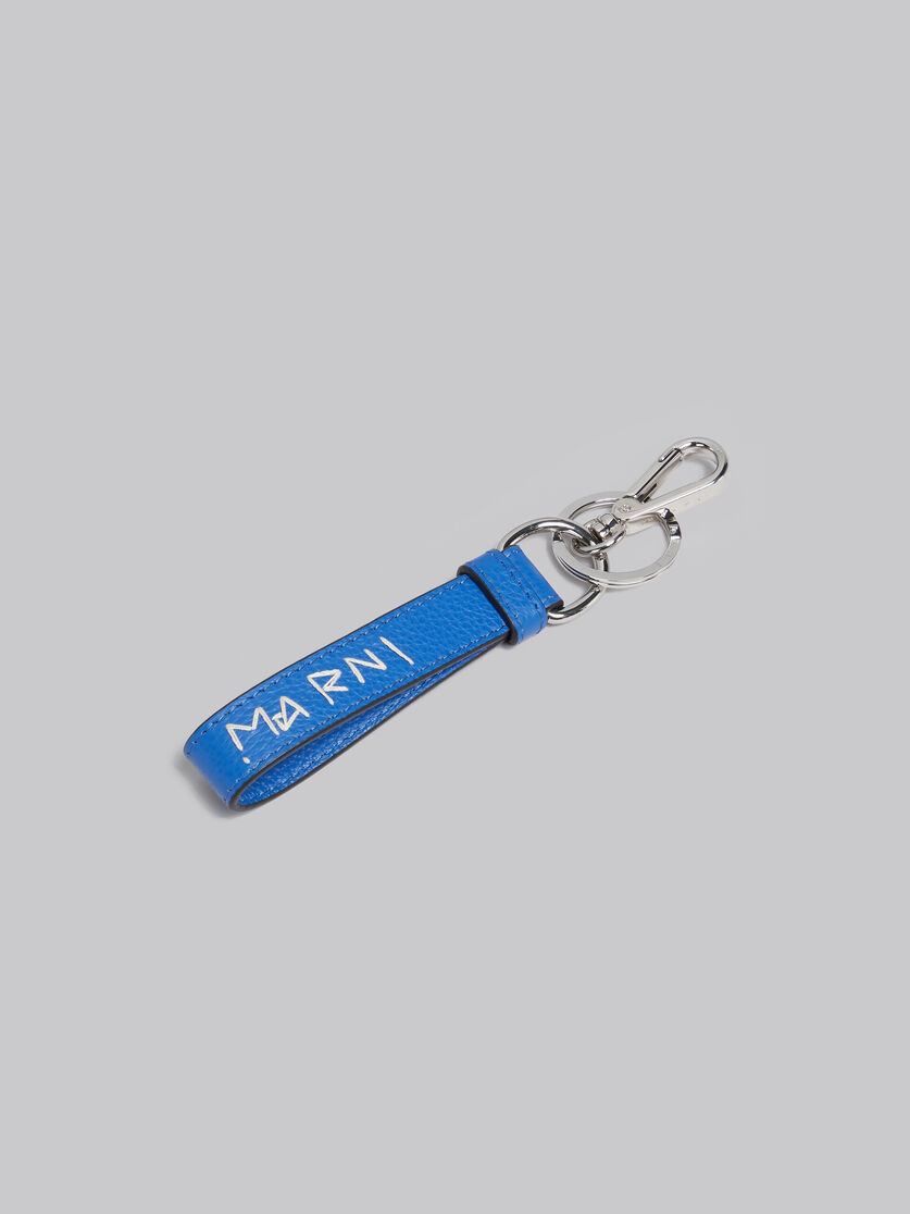 Blue leather keyring with Marni mending - Key Rings - Image 2