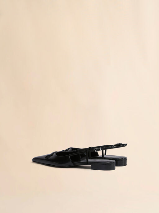 Black leather Trunkaroo pointed toe slingback - Ballet Shoes