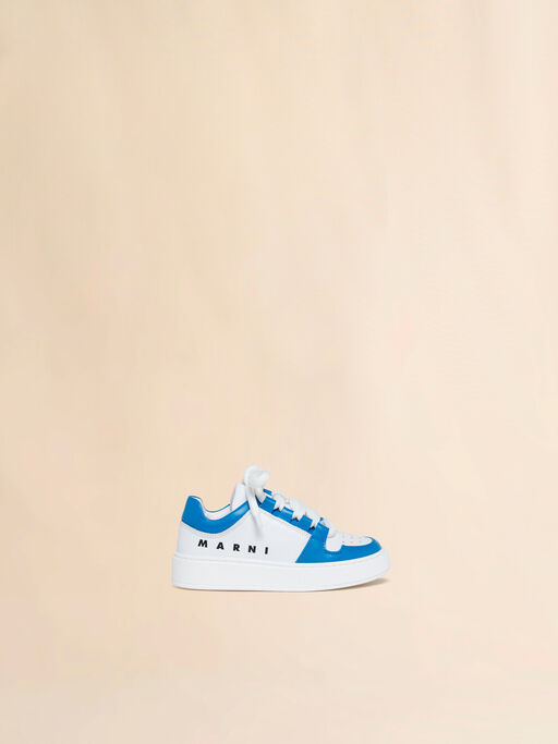 White leather sneaker with side Marni print - Sneakers