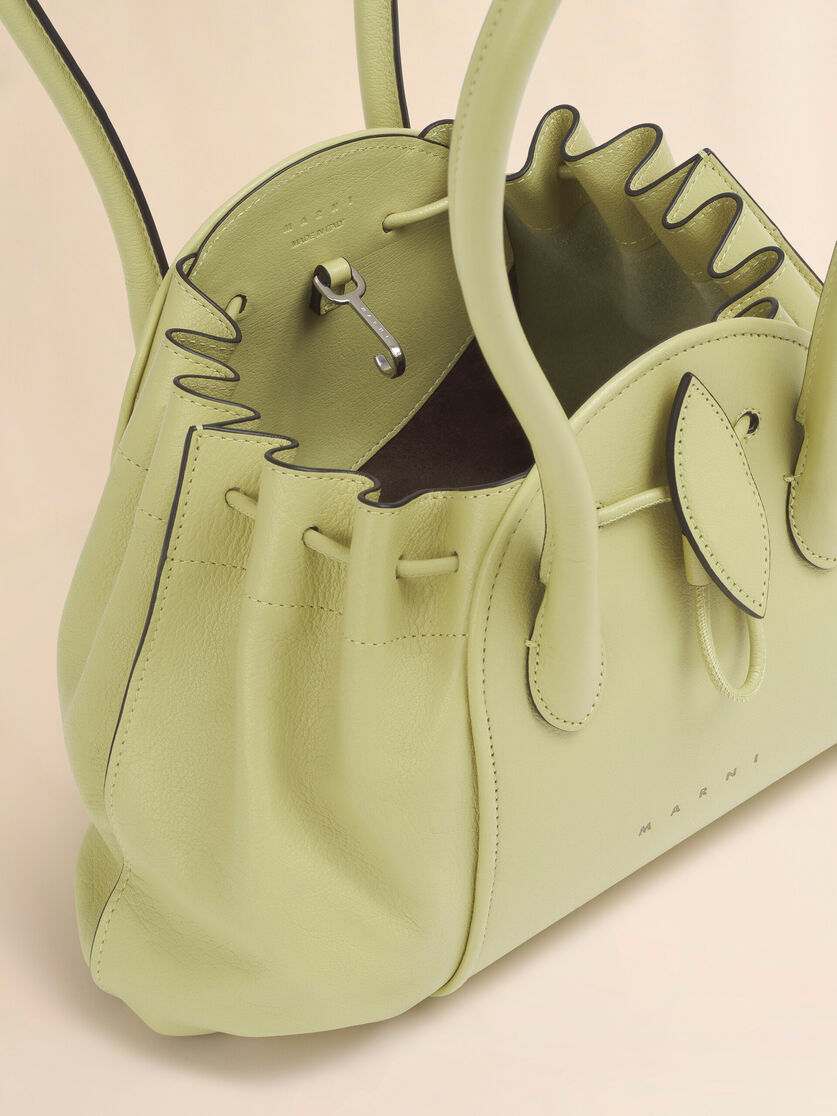 Black leather Tulipea Shoulder shopper - Shopping Bags - Image 4