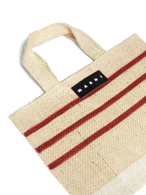 レッド 天然繊維製 MARNI  MARKET CANAPA スモールバッグ - ショッピングバッグ