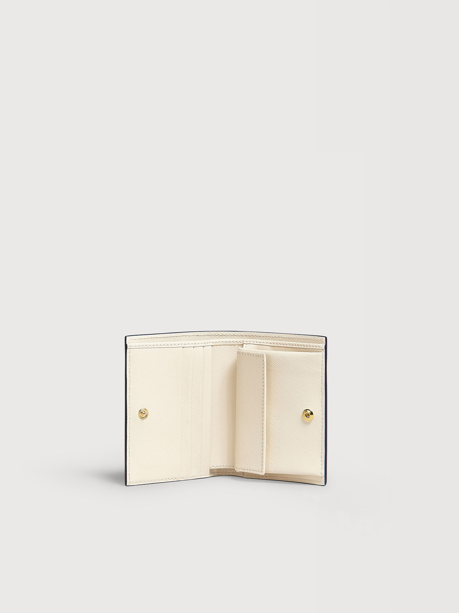 ホワイト サフィアーノレザー 二つ折りウォレット | Marni