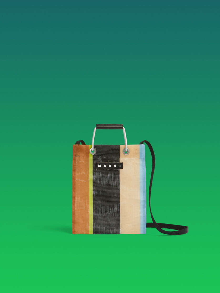 グリーンブルー(ターコイズ) MARNI MARKET STRIPE MINI SHOULDER BAG - ハンドバッグ - Image 1